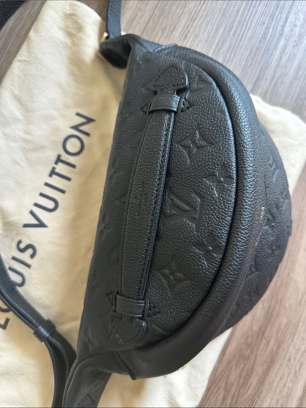 Louis Vuitton Black Monogram Empreinte Crossbody Bum Bag - Picture 2 of 10